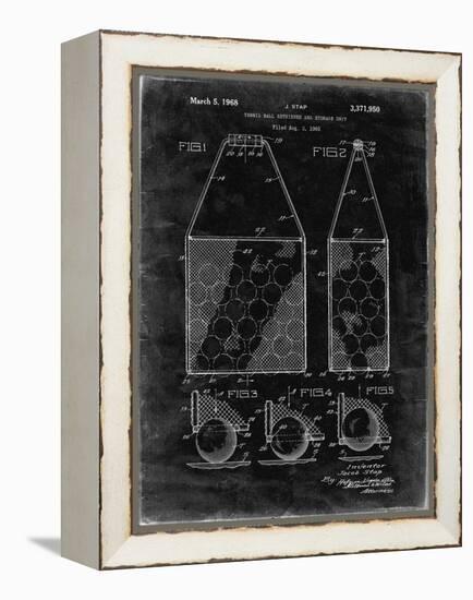 PP436-Black Grunge Tennis Hopper Patent Poster-Cole Borders-Framed Premier Image Canvas