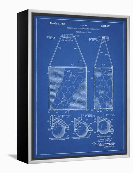 PP436-Blueprint Tennis Hopper Patent Poster-Cole Borders-Framed Premier Image Canvas