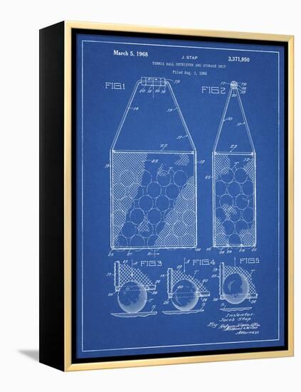 PP436-Blueprint Tennis Hopper Patent Poster-Cole Borders-Framed Premier Image Canvas