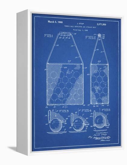 PP436-Blueprint Tennis Hopper Patent Poster-Cole Borders-Framed Premier Image Canvas