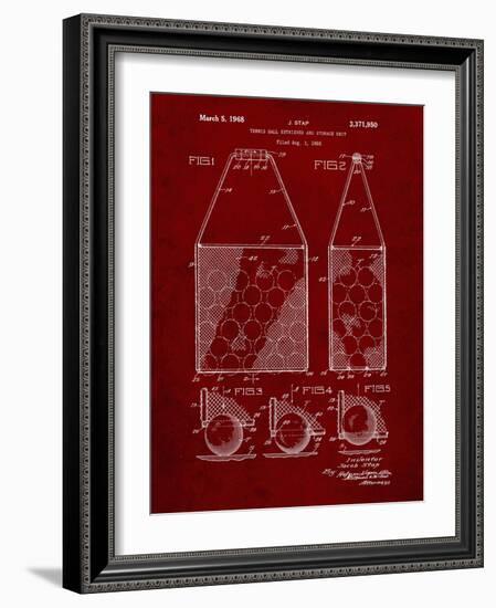 PP436-Burgundy Tennis Hopper Patent Poster-Cole Borders-Framed Giclee Print