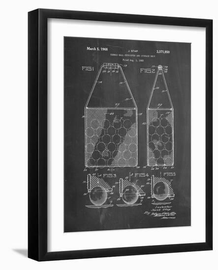 PP436-Chalkboard Tennis Hopper Patent Poster-Cole Borders-Framed Giclee Print