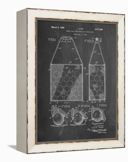 PP436-Chalkboard Tennis Hopper Patent Poster-Cole Borders-Framed Premier Image Canvas