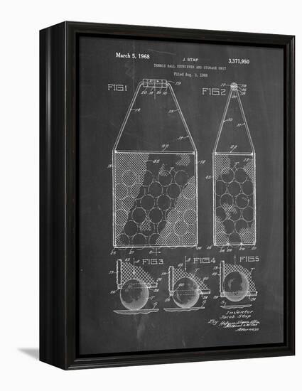 PP436-Chalkboard Tennis Hopper Patent Poster-Cole Borders-Framed Premier Image Canvas