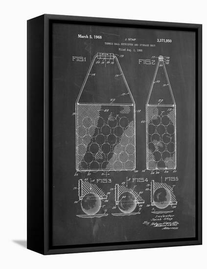 PP436-Chalkboard Tennis Hopper Patent Poster-Cole Borders-Framed Premier Image Canvas