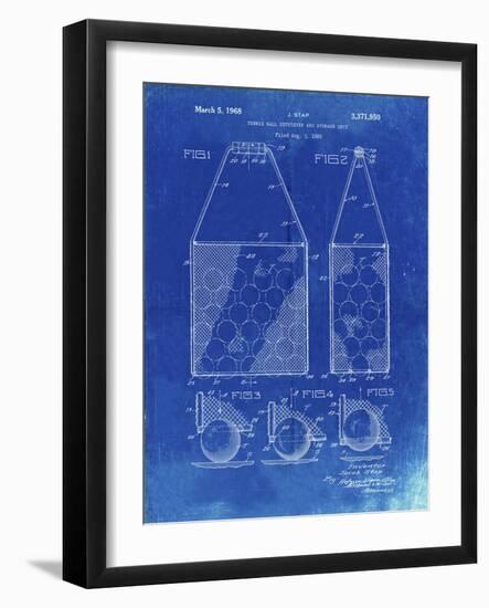 PP436-Faded Blueprint Tennis Hopper Patent Poster-Cole Borders-Framed Giclee Print