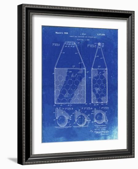 PP436-Faded Blueprint Tennis Hopper Patent Poster-Cole Borders-Framed Giclee Print