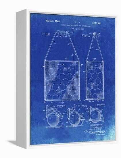 PP436-Faded Blueprint Tennis Hopper Patent Poster-Cole Borders-Framed Premier Image Canvas