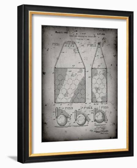 PP436-Faded Grey Tennis Hopper Patent Poster-Cole Borders-Framed Giclee Print