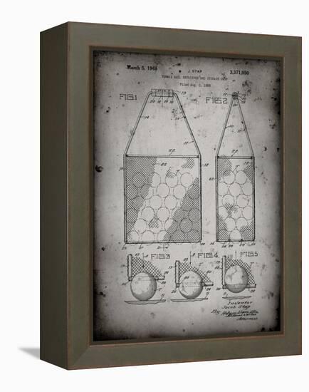 PP436-Faded Grey Tennis Hopper Patent Poster-Cole Borders-Framed Premier Image Canvas