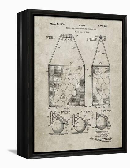 PP436-Sandstone Tennis Hopper Patent Poster-Cole Borders-Framed Premier Image Canvas