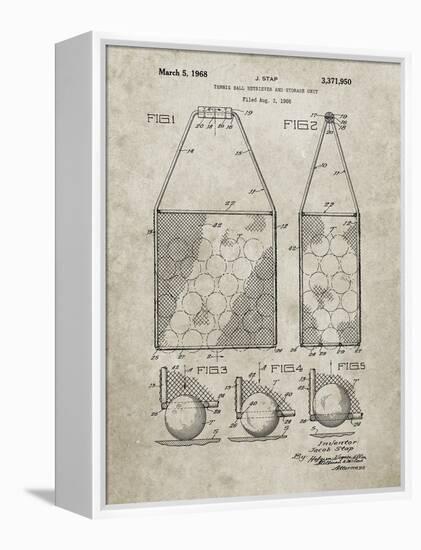 PP436-Sandstone Tennis Hopper Patent Poster-Cole Borders-Framed Premier Image Canvas