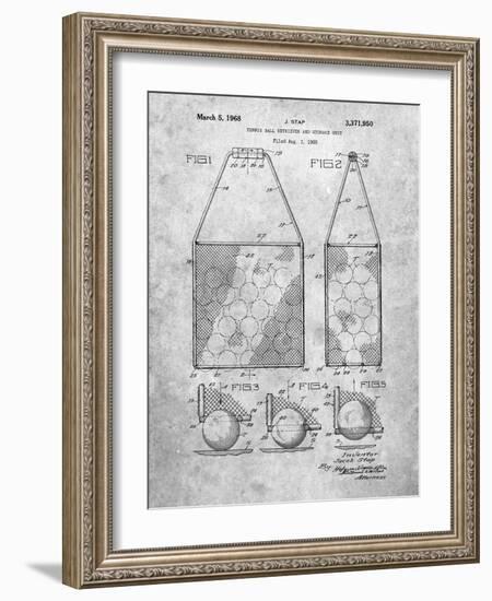 PP436-Slate Tennis Hopper Patent Poster-Cole Borders-Framed Giclee Print