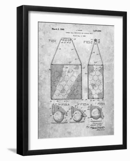 PP436-Slate Tennis Hopper Patent Poster-Cole Borders-Framed Giclee Print