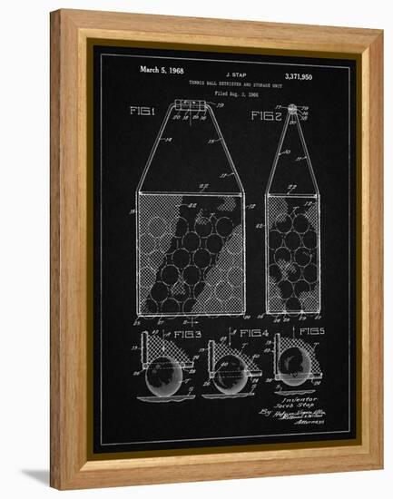 PP436-Vintage Black Tennis Hopper Patent Poster-Cole Borders-Framed Premier Image Canvas