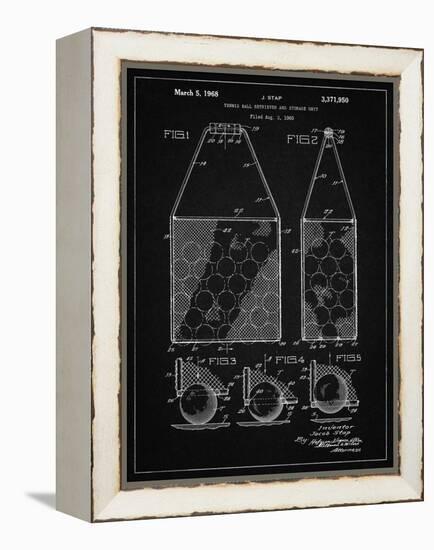 PP436-Vintage Black Tennis Hopper Patent Poster-Cole Borders-Framed Premier Image Canvas