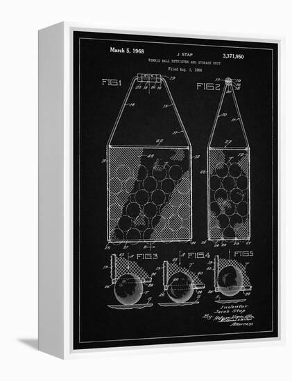 PP436-Vintage Black Tennis Hopper Patent Poster-Cole Borders-Framed Premier Image Canvas