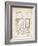 PP436-Vintage Parchment Tennis Hopper Patent Poster-Cole Borders-Framed Giclee Print