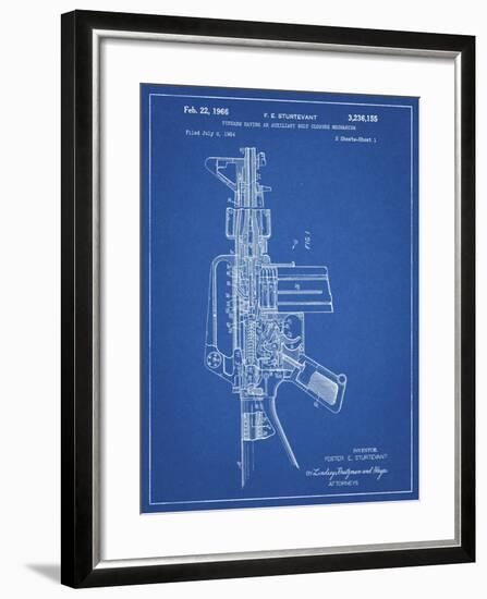 PP44 Blueprint-Borders Cole-Framed Giclee Print