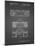 PP448-Black Grid Hitachi Boom Box Patent Poster-Cole Borders-Mounted Giclee Print
