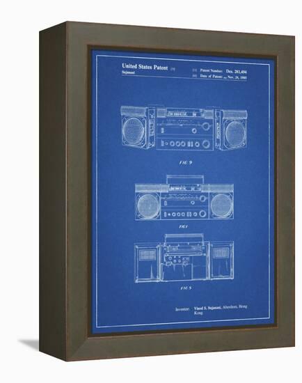 PP448-Blueprint Hitachi Boom Box Patent Poster-Cole Borders-Framed Premier Image Canvas