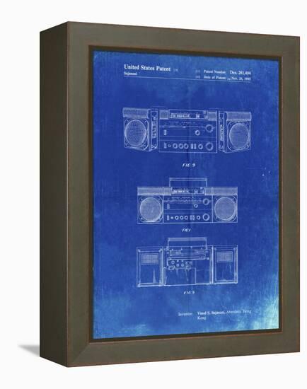 PP448-Faded Blueprint Hitachi Boom Box Patent Poster-Cole Borders-Framed Premier Image Canvas