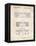 PP448-Vintage Parchment Hitachi Boom Box Patent Poster-Cole Borders-Framed Premier Image Canvas
