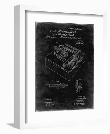PP45 Black Grunge-Borders Cole-Framed Giclee Print