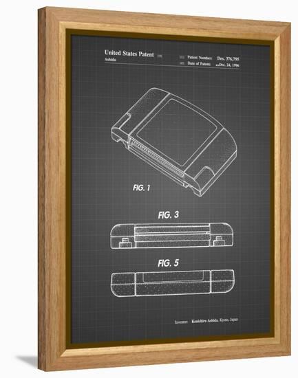 PP451-Black Grid Nintendo 64 Game Cartridge Patent Poster-Cole Borders-Framed Premier Image Canvas