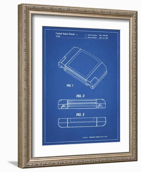 PP451-Blueprint Nintendo 64 Game Cartridge Patent Poster-Cole Borders-Framed Giclee Print