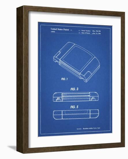 PP451-Blueprint Nintendo 64 Game Cartridge Patent Poster-Cole Borders-Framed Giclee Print