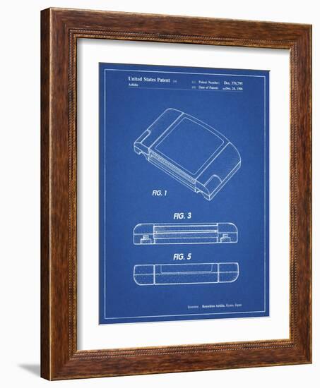 PP451-Blueprint Nintendo 64 Game Cartridge Patent Poster-Cole Borders-Framed Giclee Print