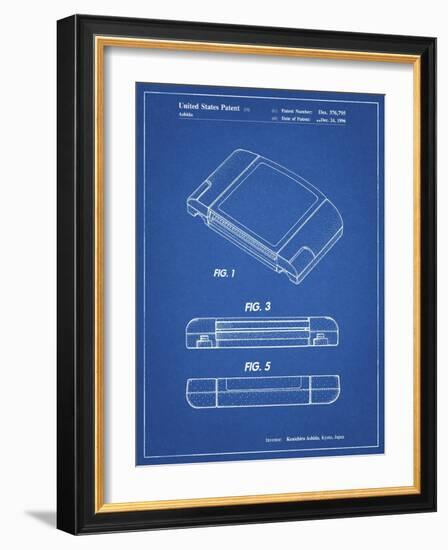 PP451-Blueprint Nintendo 64 Game Cartridge Patent Poster-Cole Borders-Framed Giclee Print