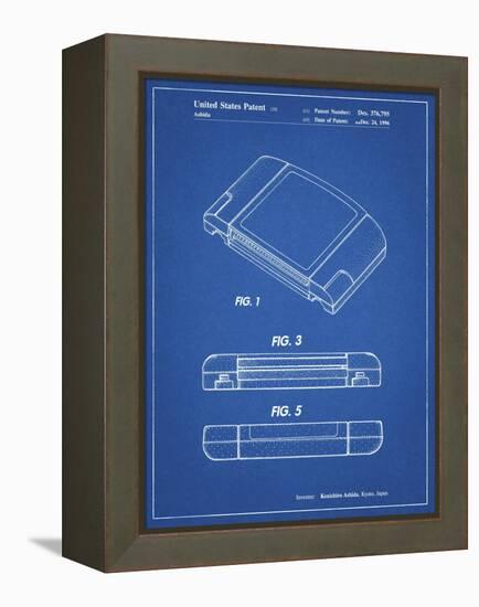 PP451-Blueprint Nintendo 64 Game Cartridge Patent Poster-Cole Borders-Framed Premier Image Canvas