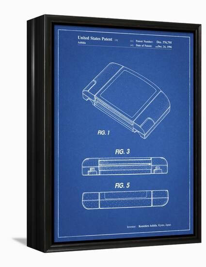 PP451-Blueprint Nintendo 64 Game Cartridge Patent Poster-Cole Borders-Framed Premier Image Canvas