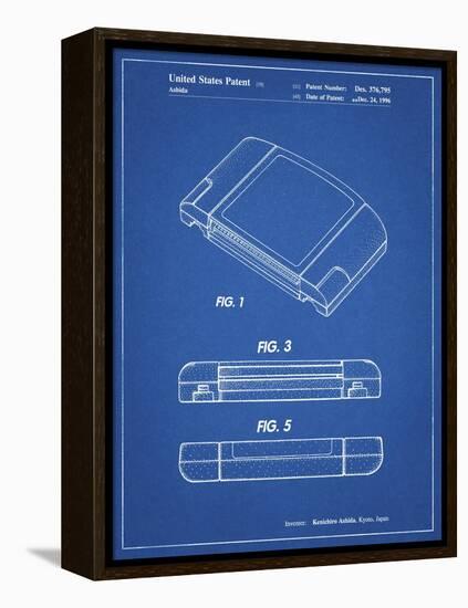 PP451-Blueprint Nintendo 64 Game Cartridge Patent Poster-Cole Borders-Framed Premier Image Canvas