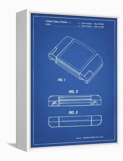 PP451-Blueprint Nintendo 64 Game Cartridge Patent Poster-Cole Borders-Framed Premier Image Canvas