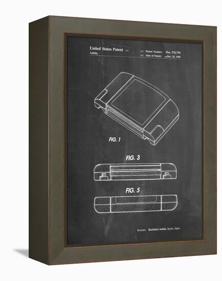 PP451-Chalkboard Nintendo 64 Game Cartridge Patent Poster-Cole Borders-Framed Premier Image Canvas