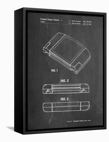 PP451-Chalkboard Nintendo 64 Game Cartridge Patent Poster-Cole Borders-Framed Premier Image Canvas