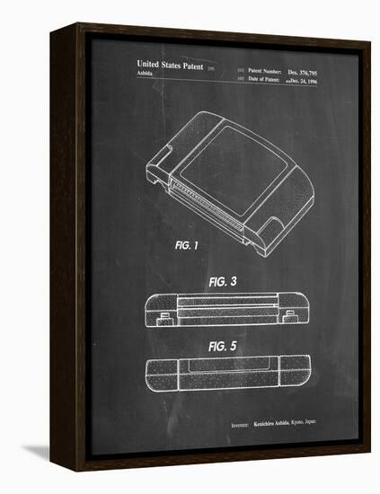 PP451-Chalkboard Nintendo 64 Game Cartridge Patent Poster-Cole Borders-Framed Premier Image Canvas