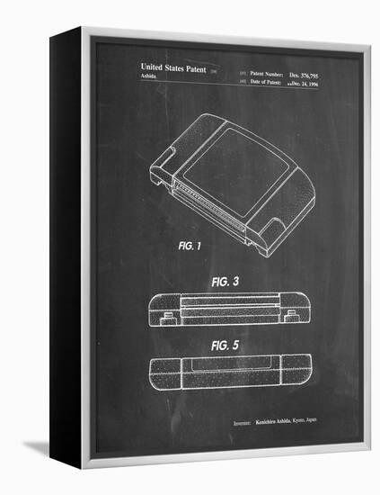 PP451-Chalkboard Nintendo 64 Game Cartridge Patent Poster-Cole Borders-Framed Premier Image Canvas