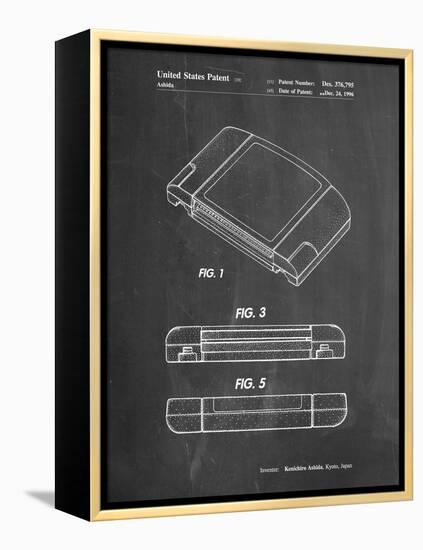 PP451-Chalkboard Nintendo 64 Game Cartridge Patent Poster-Cole Borders-Framed Premier Image Canvas