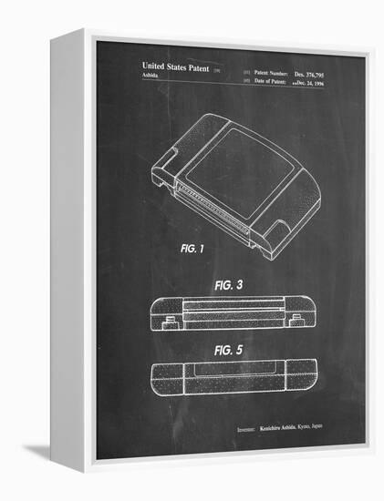 PP451-Chalkboard Nintendo 64 Game Cartridge Patent Poster-Cole Borders-Framed Premier Image Canvas