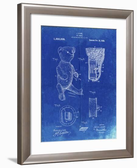 PP452-Faded Blueprint Whistle Teddy Bear 1919 Patent Poster-Cole Borders-Framed Giclee Print