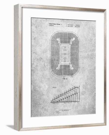 PP453-Slate Retractable Arena Seating Patent Poster-Cole Borders-Framed Giclee Print