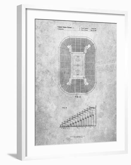 PP453-Slate Retractable Arena Seating Patent Poster-Cole Borders-Framed Giclee Print