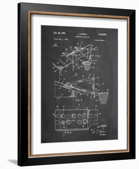 PP454-Chalkboard Basketball Adjustable Goal 1962 Patent Poster-Cole Borders-Framed Giclee Print