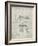 PP46 Antique Grid Parchment-Borders Cole-Framed Giclee Print