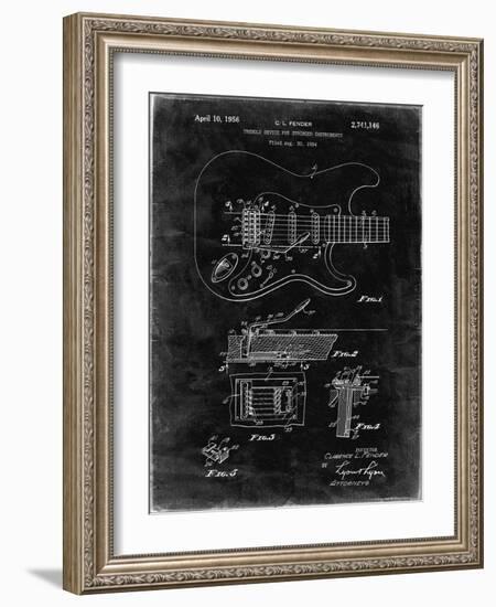 PP46 Black Grunge-Borders Cole-Framed Giclee Print