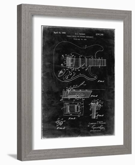 PP46 Black Grunge-Borders Cole-Framed Giclee Print